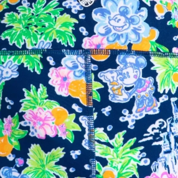 Disney and Lilly Pulitzer Weekender Mickey & Minnie Leggings S, M, - Picture 4 of 8